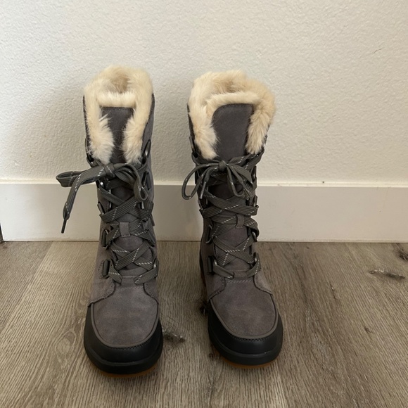 Sorel Leather Tivoli IC Waterproof Lace Up Snow Boots Sz 7 - Picture 6 of 7